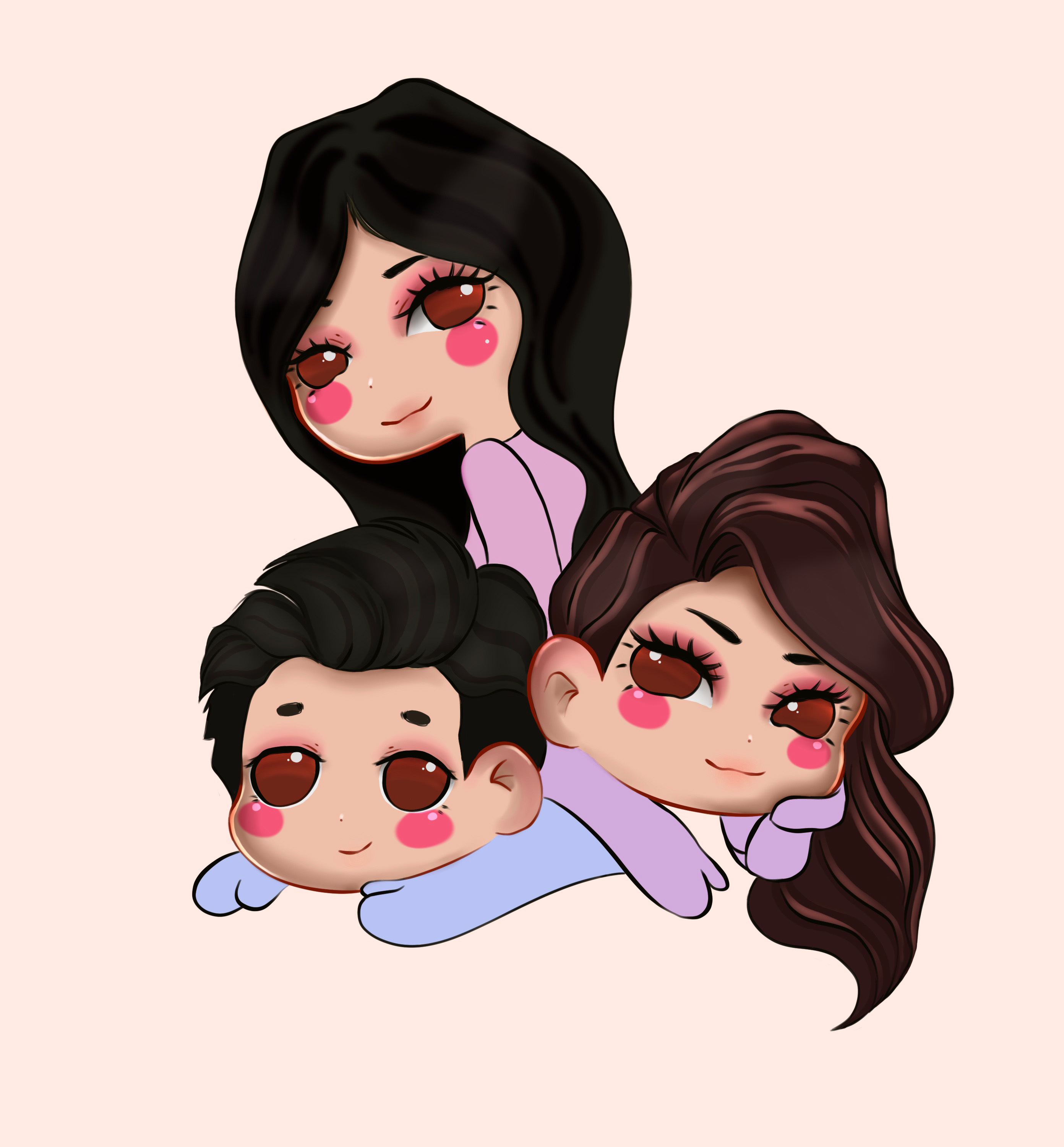 Together since day one Best friends digital drawing